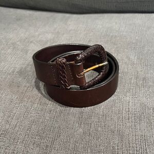 Eddie Bauer Brown Italian Leather Belt